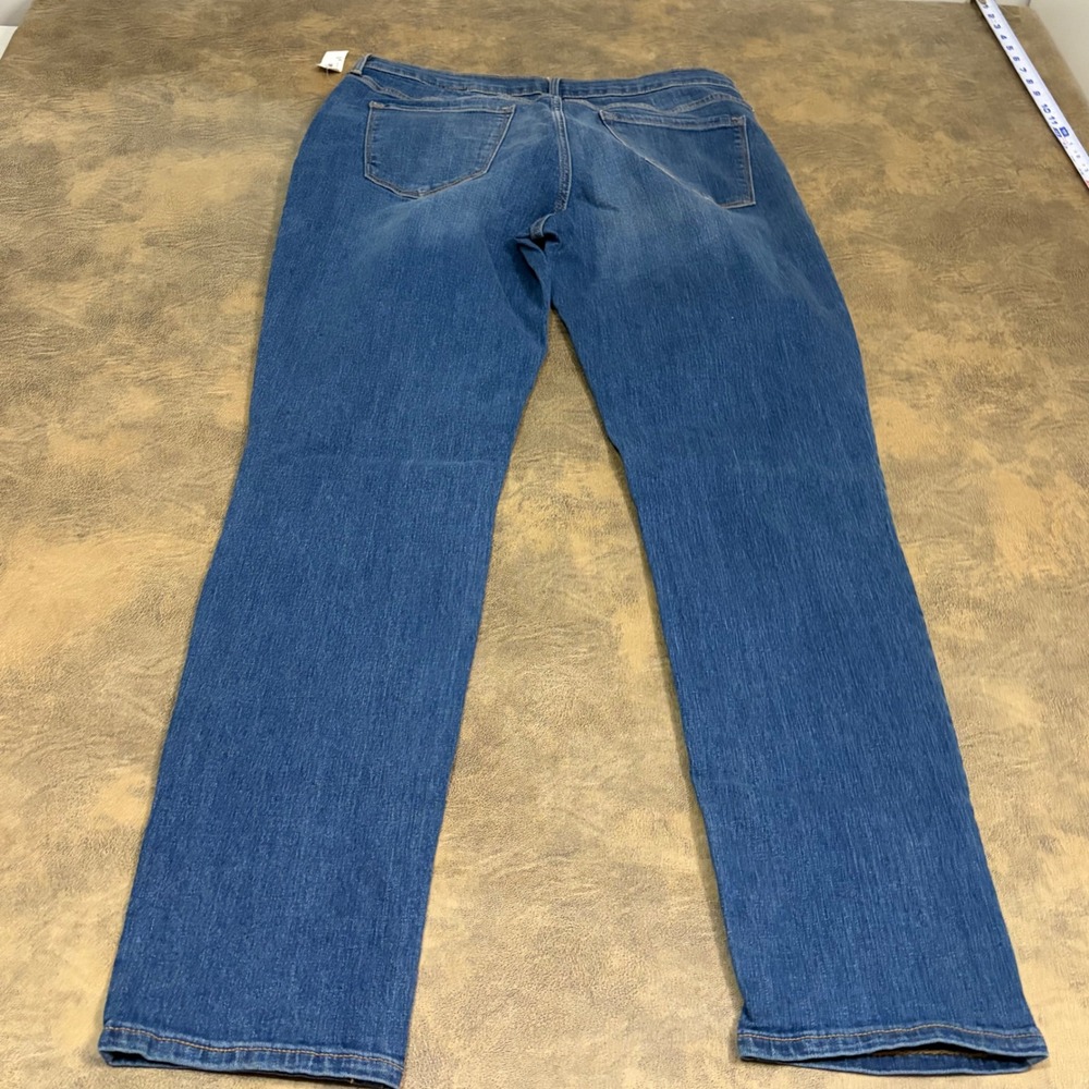 Old Navy Original Jeans Women 14 Long Blue Mid Rise Straight Leg Denim 1403